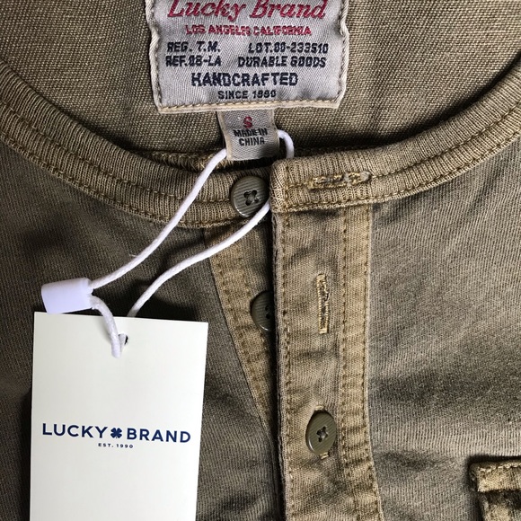 Lucky Brand Military Henley Short Sleeve T-shirt - Picture 4 of 5